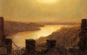 ラウンドヘイレイク キャッスルシティの風景から ジョン・アトキンソン・グリムショー Oil Paintings